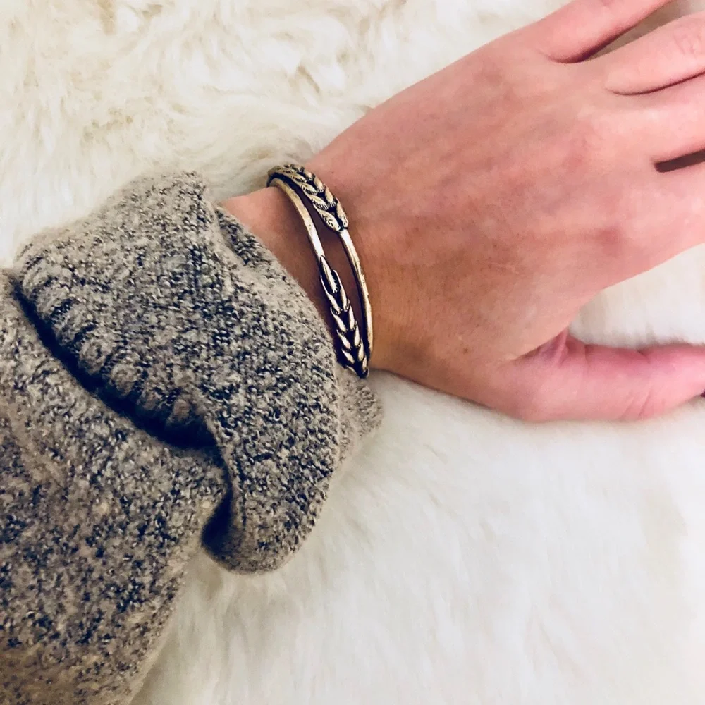 Lucky Brand Silver Braided Cuff Bracelet